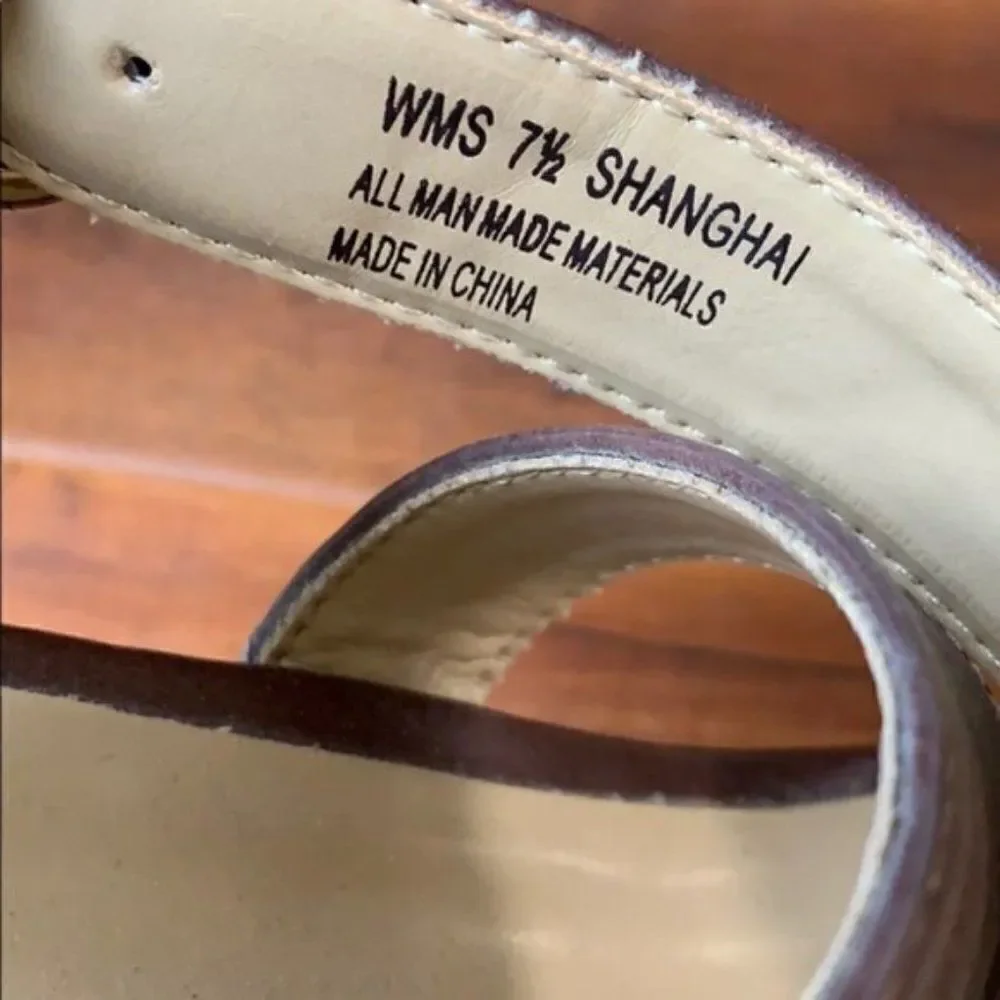 𝅺SHANGHAI Wedge Cork Sandals - Report Shoes